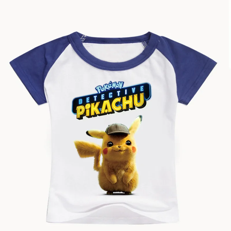 COLOR 4 DLF От 2 до 16 лет футболка Pokemon/Детская летняя одежда футболка с Пикачу детская футболка для мальчиков футболка с короткими рукавами для маленьких девочек - Цвет: COLOR 4