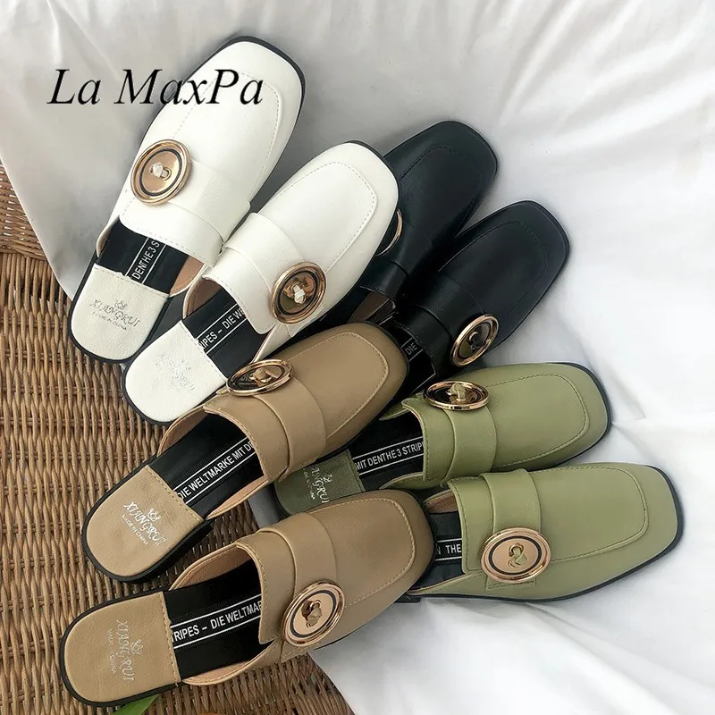 Уличная женская обувь с металлической пряжкой на весну и лето повседневные