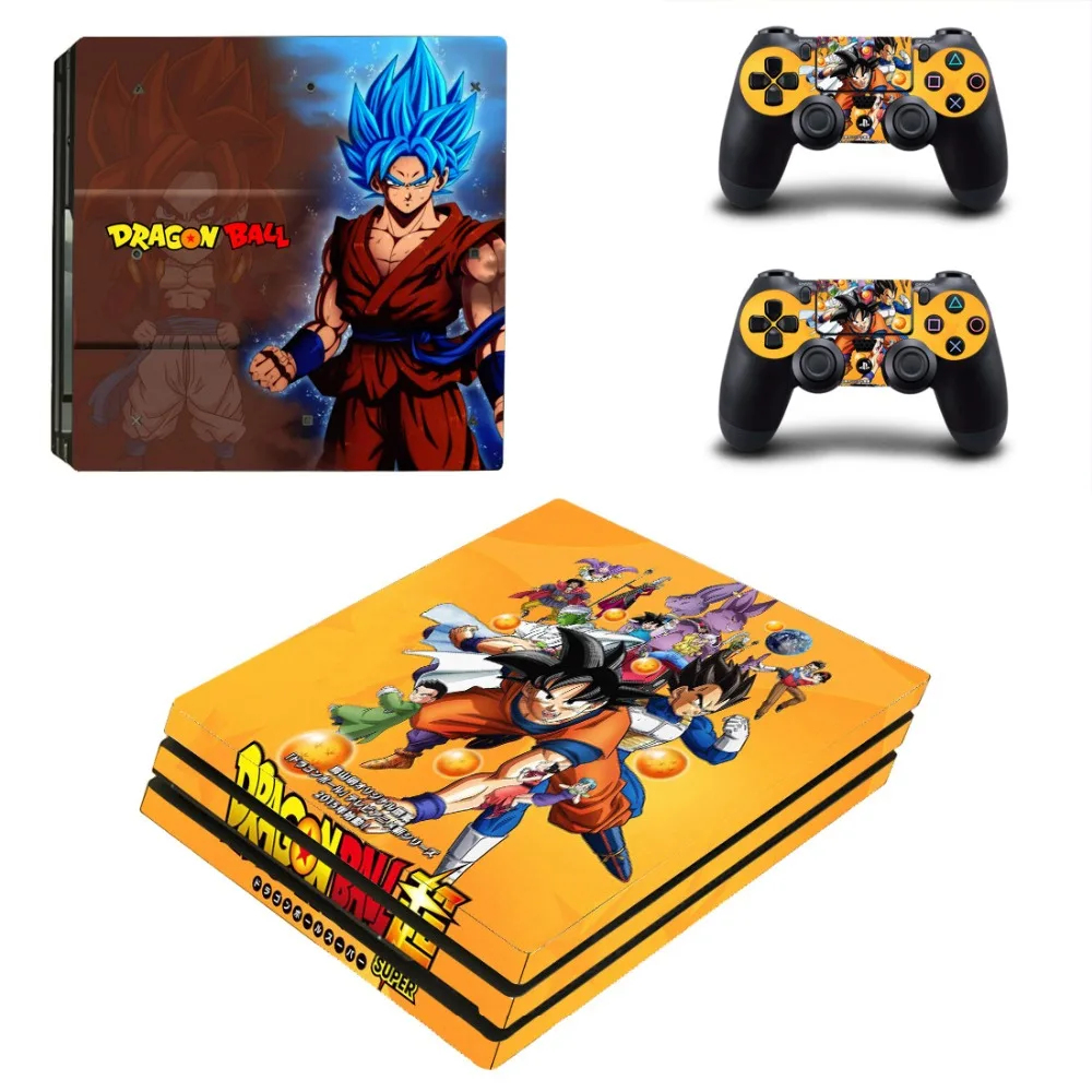 Аниме Dragon Ball Goku PS4 Pro наклейка для кожи виниловая наклейка для sony Playstation 4 консоль и 2 контроллера PS4 Pro наклейка для кожи