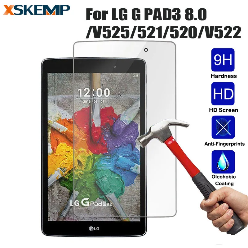 Для мобильного телефона LG G PAD3 8 0/V525/521/520/V522 прозрачный Экран протектор Закаленное