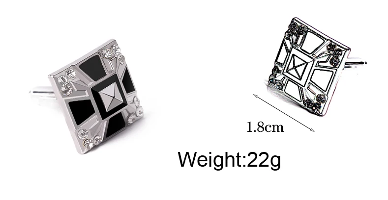 Запонки с кристаллами в элегантном стиле для деловых встреч и вечеринок|sleeve