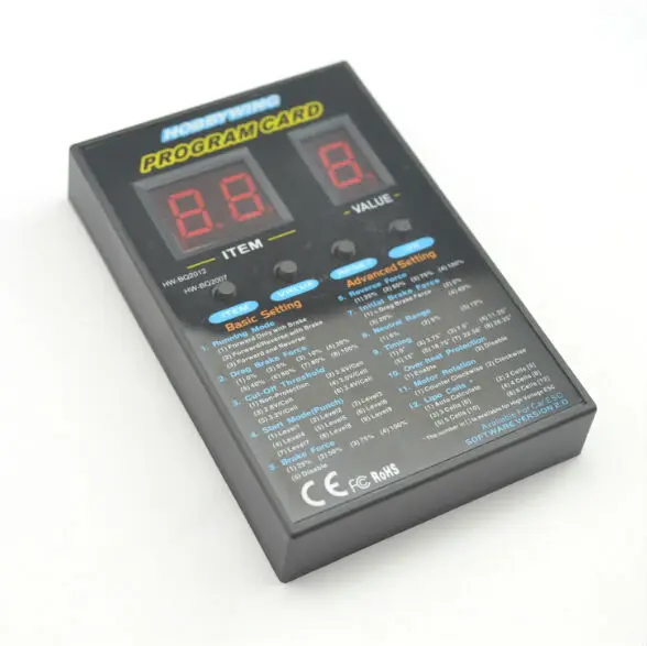 Новая автомобильная карта Hobbywing RC светодиодный программный ящик 2C 86020010