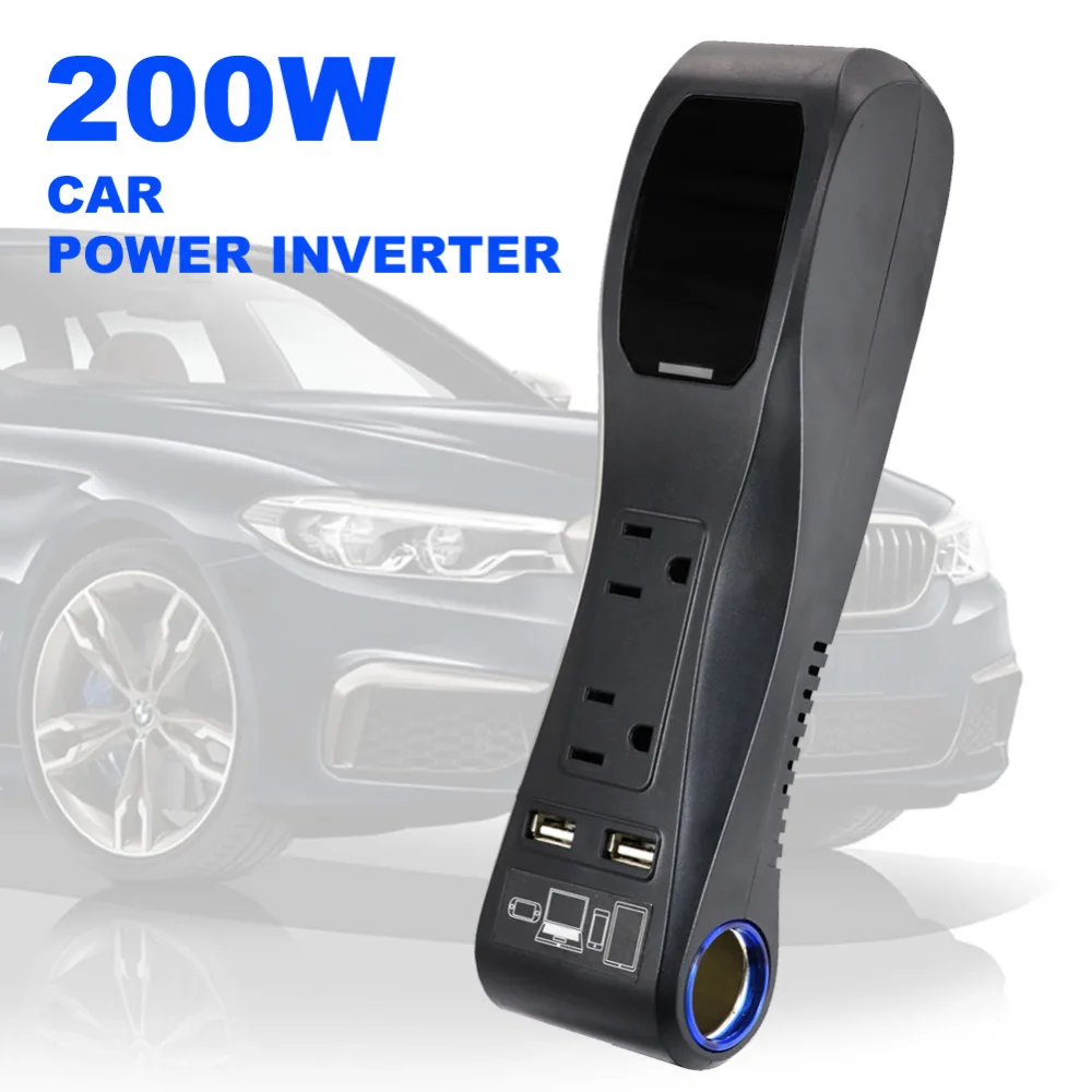 TIROL 200 Вт автомобильное зарядное устройство адаптер Инвертор двойной USB 4.8A