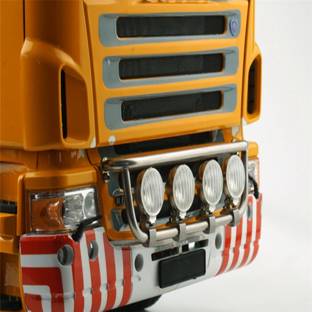 Металлическая фара S-1253-A S-1253-B для 1/14 DIY TAMIYA Scania RC Тягач Модель самосвал прицеп аксессуары из нержавеющей стали