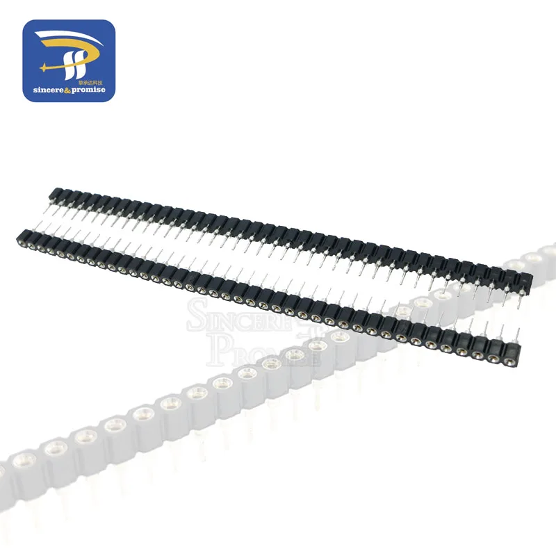 Штыревой разъем 40 P 1x40 Pin 2 54 мм Круглый гнездовой для DS18B20 кристаллы и печатная