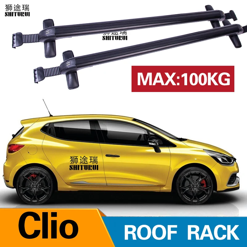 2 шт. рейки на крышу для RENAULT Clio IV 5 dr Hatchback 2013 2017 2018 2019 боковые из алюминиевого