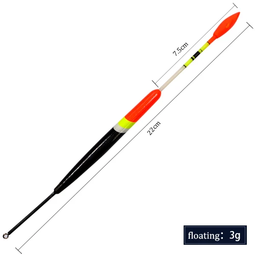 FISH KING 1 шт. поплавок Flotador вертикальный буй длинный хвост Articulos De Pesca 1 г 3 г 4 г 6 г рыболовные аксессуары снасти - Цвет: Цвет: желтый