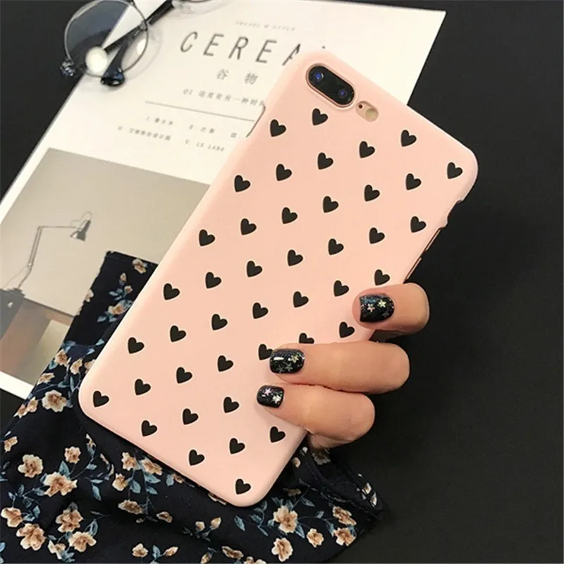 Чехол для Iphone 7 с милым сердечком plus Стильный чехол девочек 6 6s 6plus |