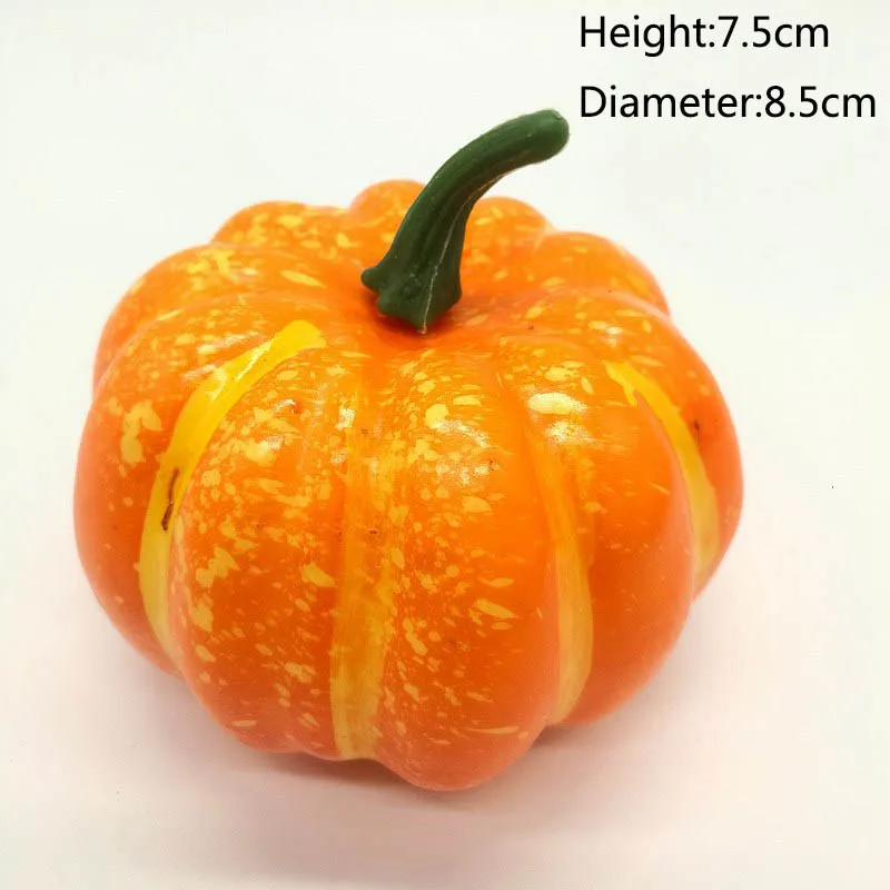Pumpkin 6 Пластиковый пенный реалистичный имитация, модный реквизит для свадебной вечеринки, 1 шт., Хит, искусственный ребенок, образование, поддельные фрукты, овощи - Цвет: Pumpkin 6