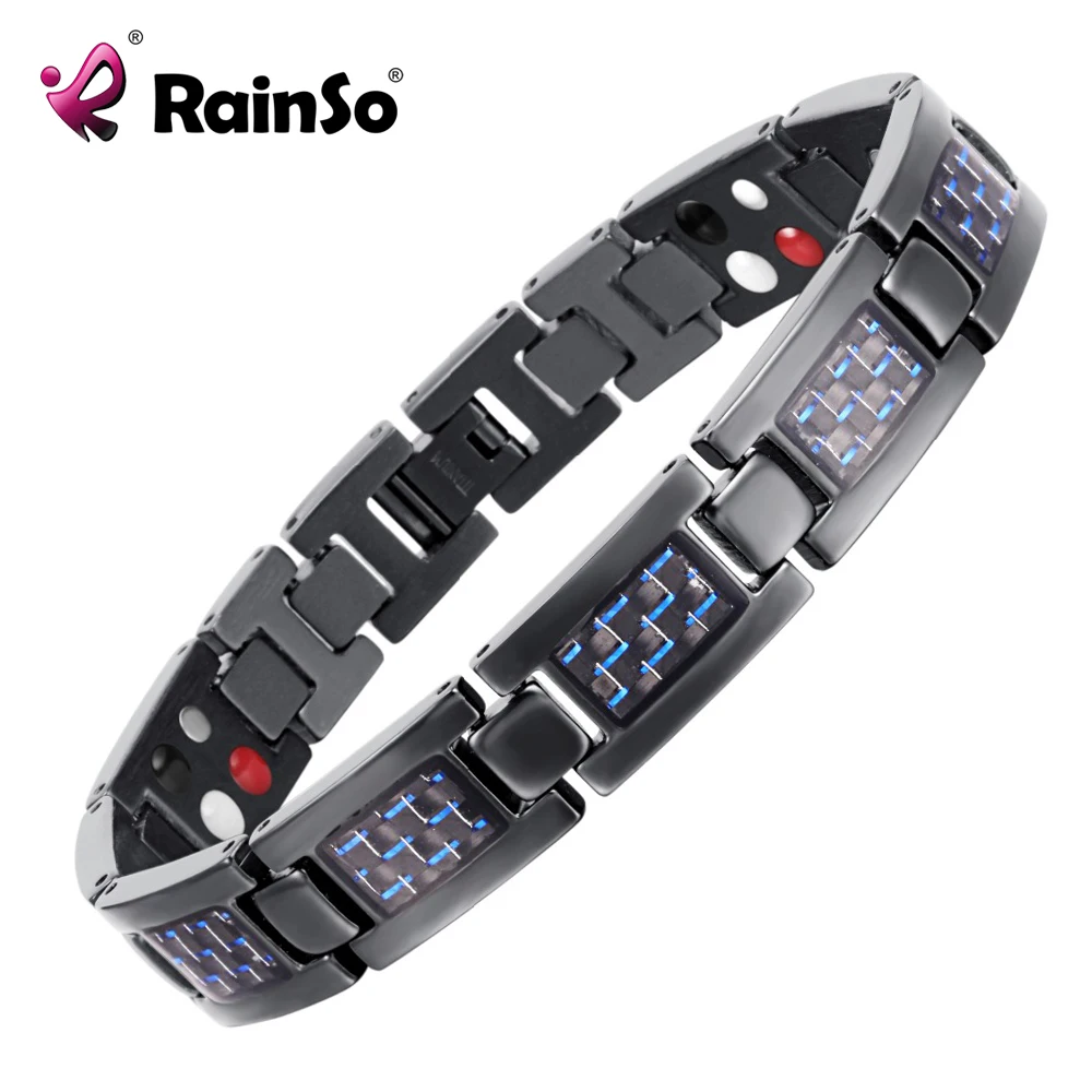Высокое качество здоровье и гигиена титановый браслет магнитный синий