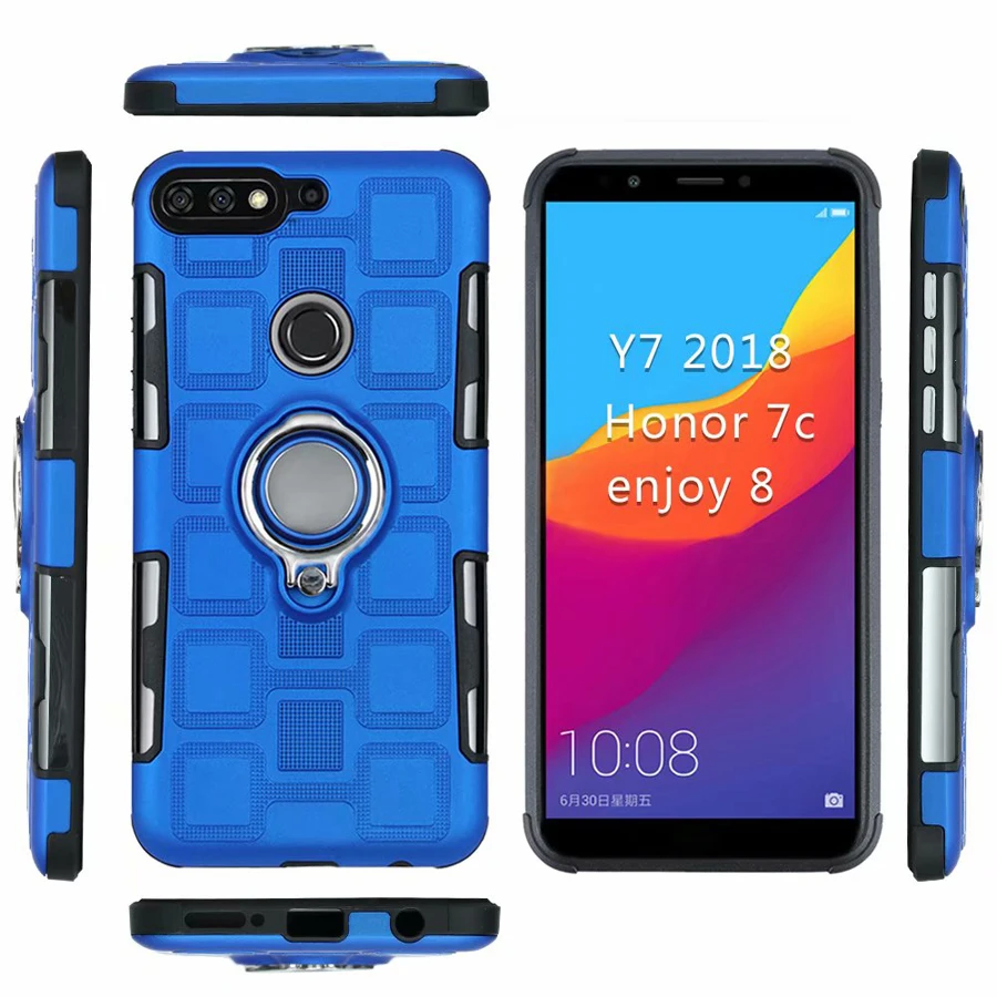 Ударопрочный чехол для Huawei Y7 2018 силиконовый бронированный телефона Prime Роскошный