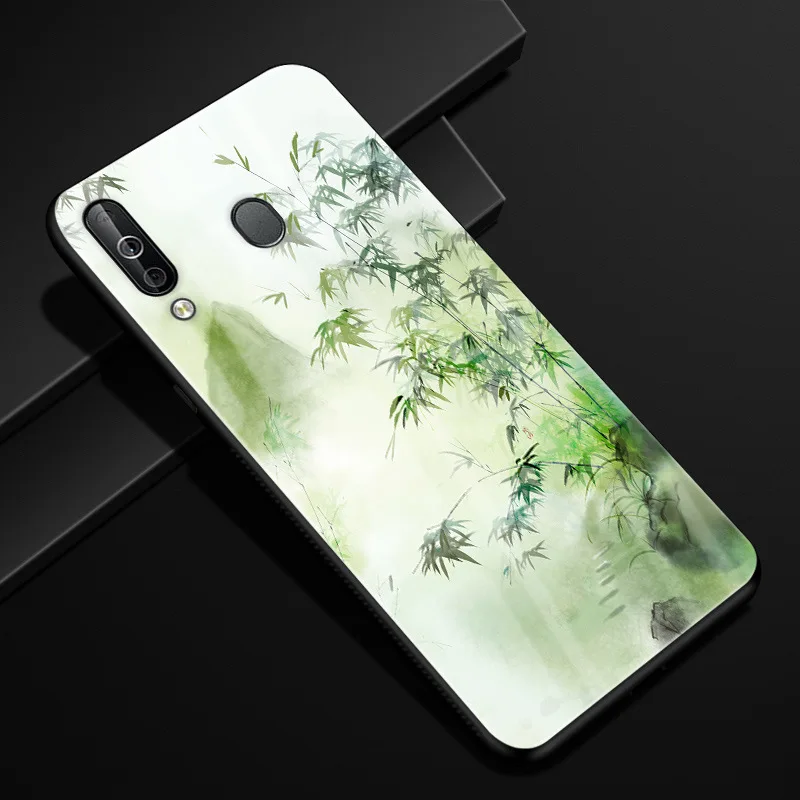 21 Для samsung A40S чехол Мода Жесткий PC стекло задняя крышка для samsung Galaxy A40S A 40S M30 чехлы для телефонов силикон бампер Coque - Цвет: 21
