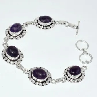 

Amethysts Bracelet , 21.1 cm, B3293