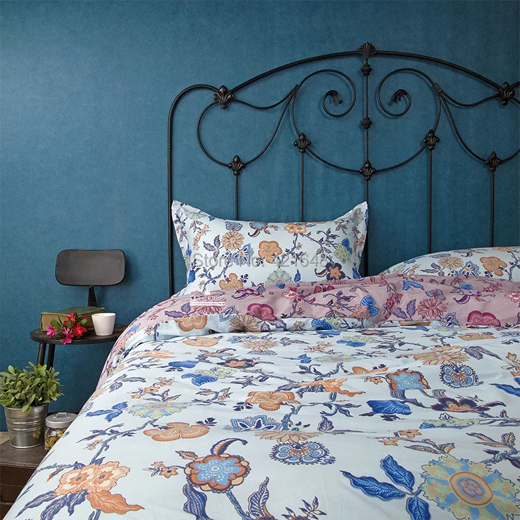 Набор постельного белья с цветами в Корейском стиле хлопковый пододеяльник для