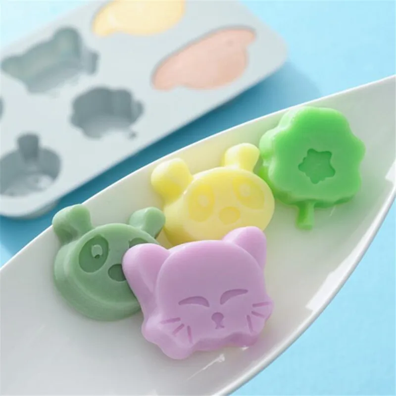 Милая форма для мыла в виде животного 3D шоколада помадки выпечки конфет