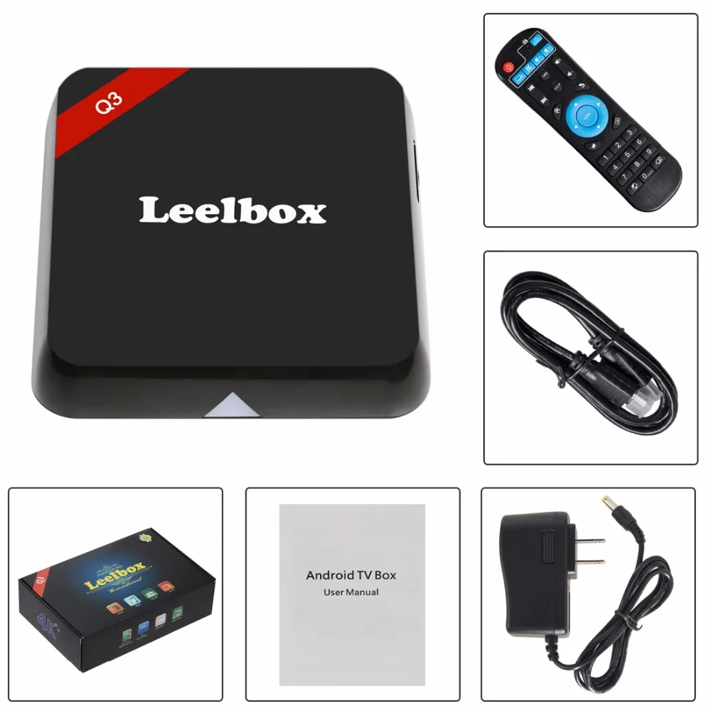 Leelbox Q3 ТВ коробка Android 7,1 ip ТВ Испания Италия арабские индийские Турция установку противопожарных IP ТВ 2900 channls