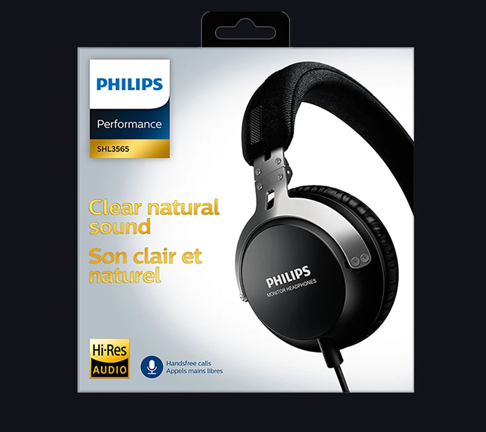 Оригинальная Проводная гарнитура Philips Shl3565 с басами, разъем 3,5 мм, регулируемая повязка на голову, музыка и кино для смартфона HAUWEI xiaomi