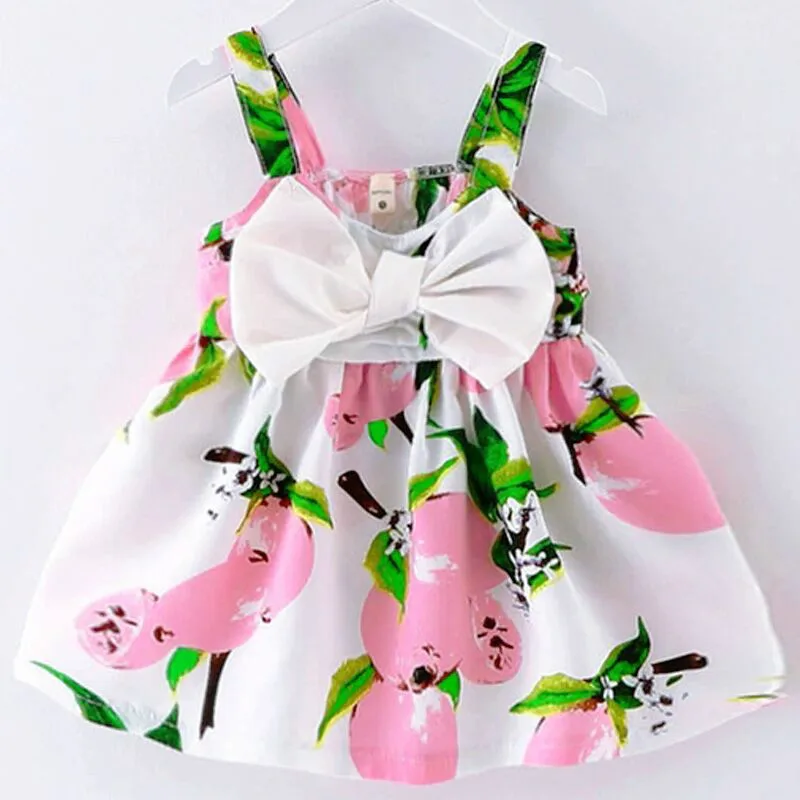 -C02-Pink- M. Dian Xi/платья для маленьких девочек; коллекция года; летняя шляпа; комплект из 2 предметов; детская одежда; детское платье принцессы с принтом без рукавов для дня рождения - Цвет: -C02-Pink-