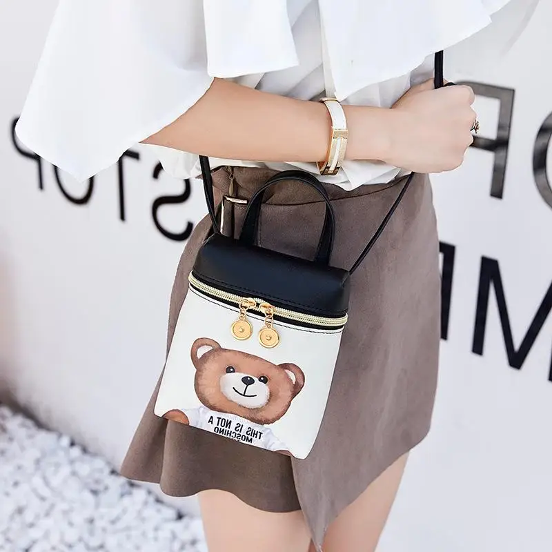 Милая миниатюрная сумка с рисунком медведя женский рюкзак новинка 2019 на плечо из