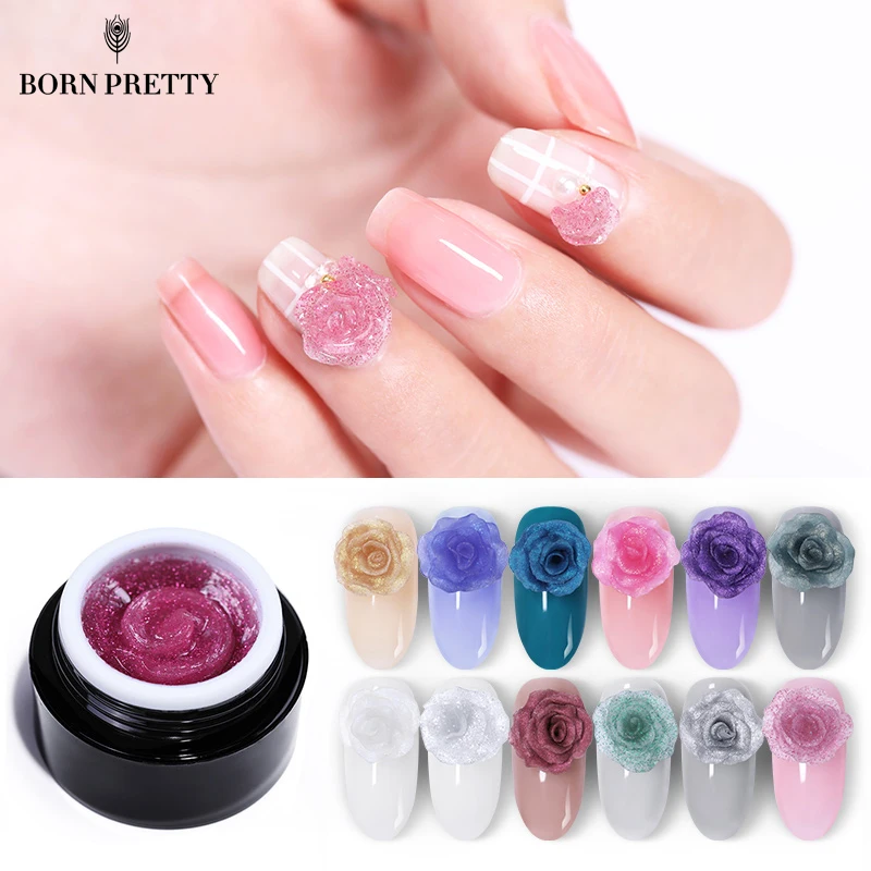 Профессиональный Блестящий Гель-лак BORN PRETTY, 5 мл, отмачивается от УФ-геля, дизайн 3D, лак для ногтей, маникюр, сделай сам