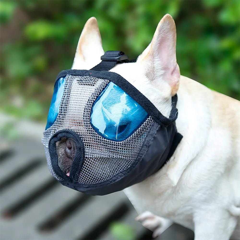 Короткие морда собаки маска с солнцезащитных очков регулируемые Обувь дышащей