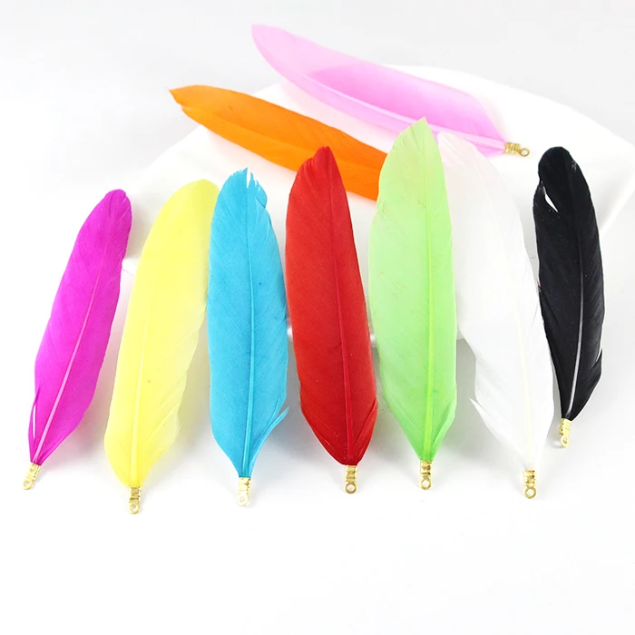 35 шт красочные гусиные перья отлично подходит для свадебных украшений сережек и