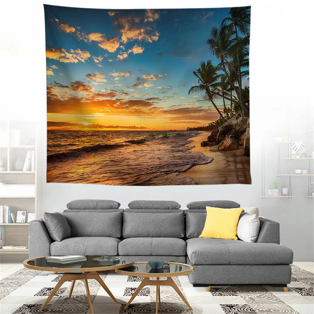 ZEIMON Гавайская пальма уютный закатный пейзаж настенная подвесная картина с