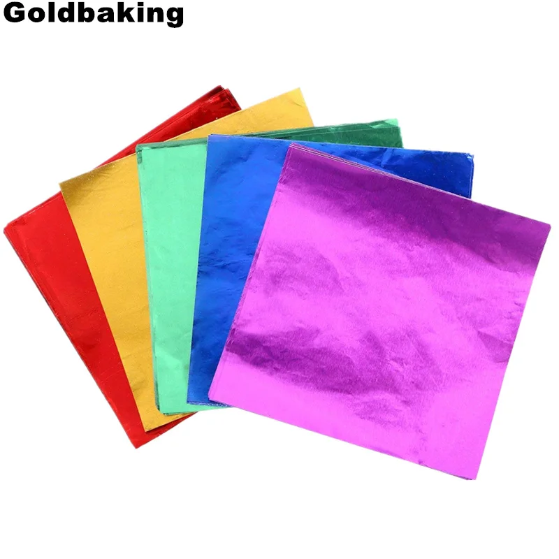 Goldbaking 100 шт алюминиевая фольга рождественские конфеты обертки для шоколада DIY