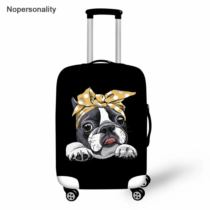 Z2865 Сумка Boston Terrier для путешествий, чемодан, эластичный защитный чехол, подходит для 18-32 дюймовых чехлов, аксессуары для путешествий - Цвет: Z2865