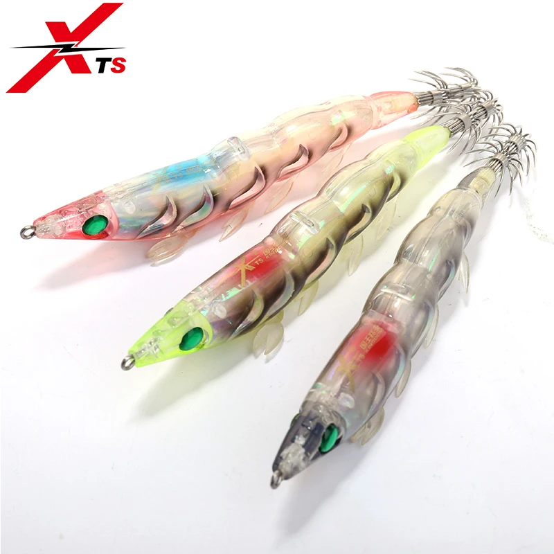 Fishing Squid Lures Jig Sinking Plastic Hard Baits Wobblers Shrimp Design With Hooks Pesca Carp Tackle 3514 | Спорт и развлечения