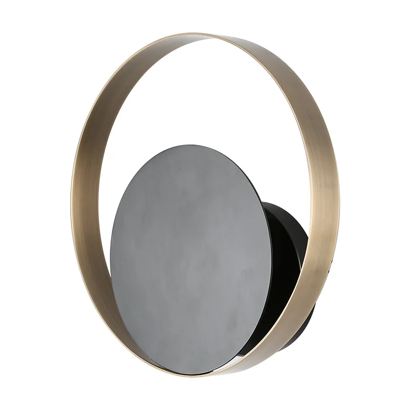 Post modern all copper wall lamp gold with black body corridor foyer decoration lighting Nrodic creative sconce light | Освещение