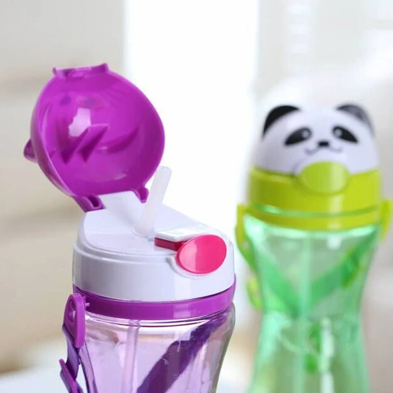 1 шт. 450 мл детская чашка с трубочкой стакан для воды ручкой симпатичная