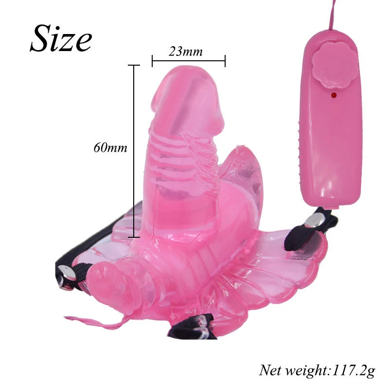 Носимый фаллоимитатор бабочка вибратор трусики для взрослых ремешок точки G