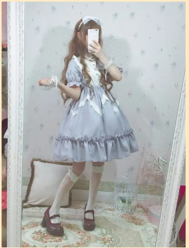 Женское кружевное платье в стиле Алиса стране чудес|Женские платья| |