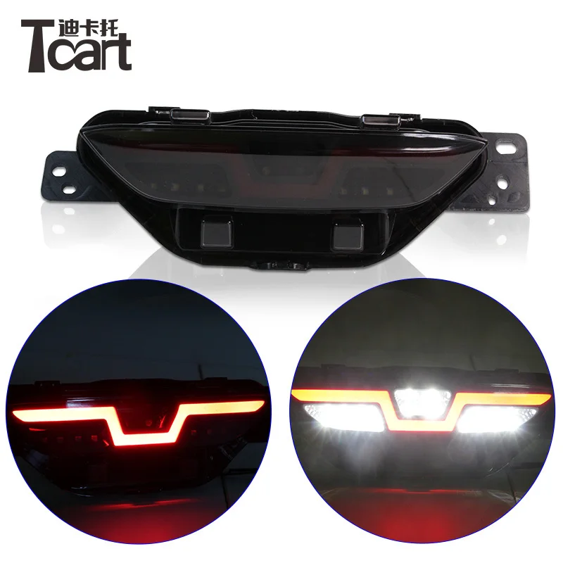 

Tcart Car Rear Bumper Fog Lamp Auto Led Driving Brake Reverse Light Three Function For Toyota C-HR CHR 2016 2017 Car Accessories