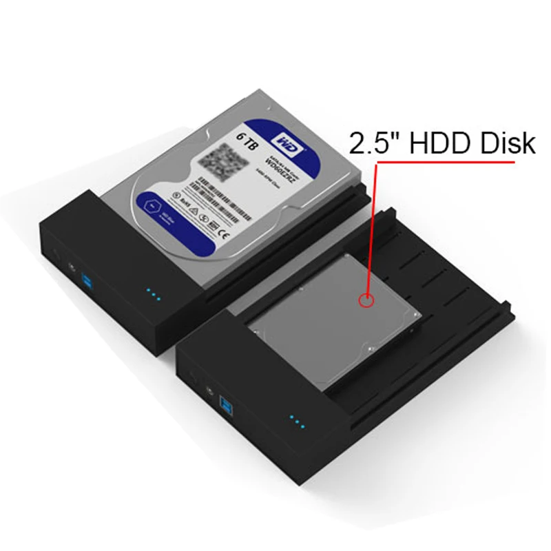 Внешний жесткий диск чехол sata для 6 ТБ жесткий диск USB3.0 hdd корпус 2,5 3,5 ''AC зарядное устройство hdd ssd caddy