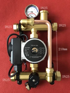 Водяной подпольный нагревательный коллектор, смесительный клапан, латунный DN25