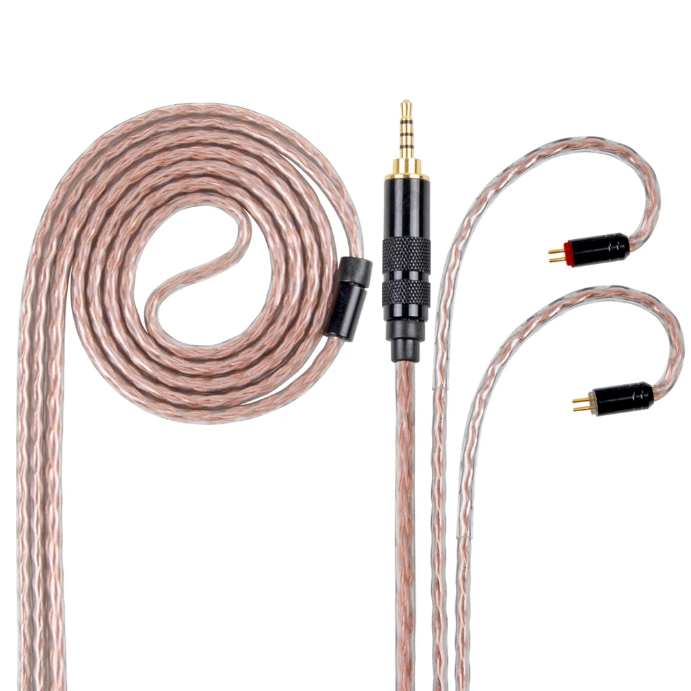 NICEHCK 8 ядро чистый Медь кабель MMCX/2Pin 4,4/3,5/2,5 мм для съемки V90/V80 TFZ KZZSX/ZSN/ZS10CCAC10/C16 NICEHCK F3/NX7/M6