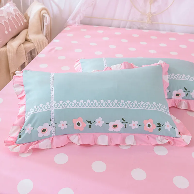 Корейский маленький свежий стиль 4 шт кровать пододеяльник простыня наволочки