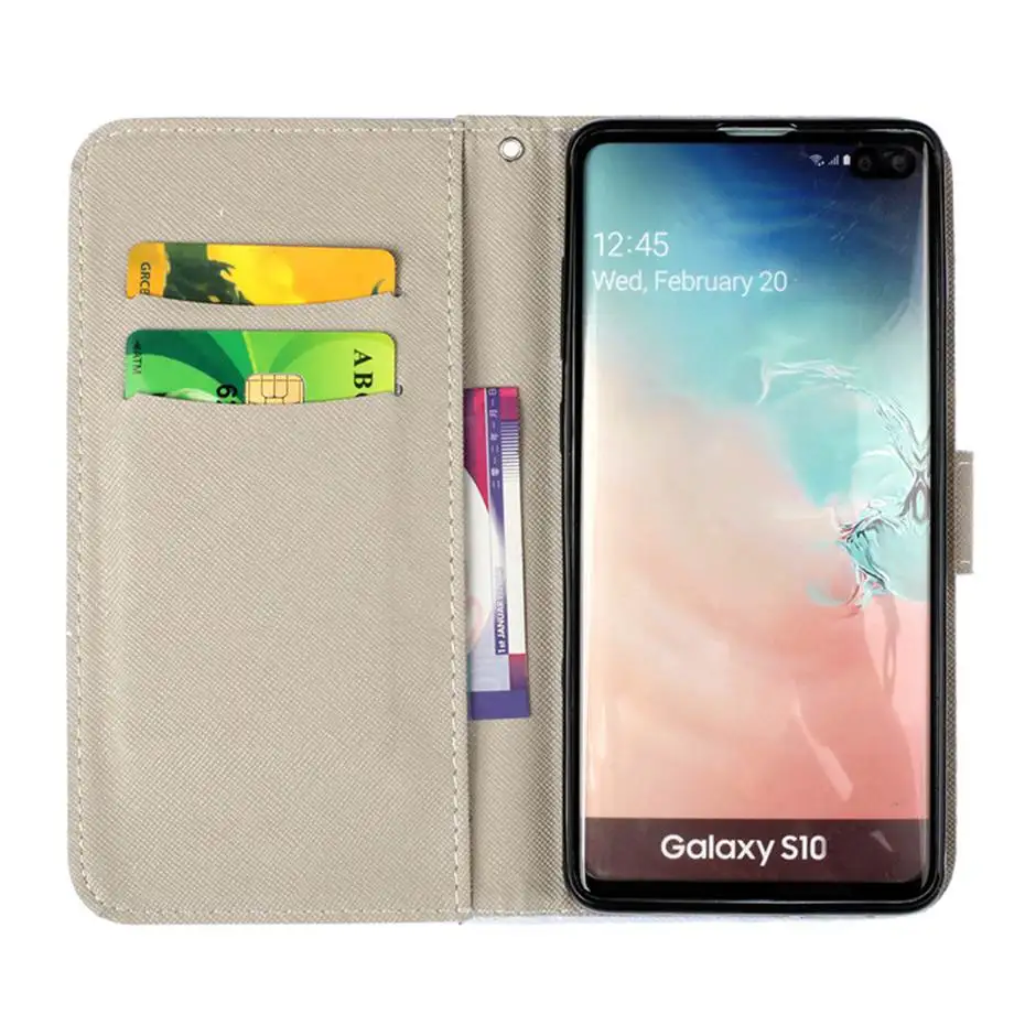 Чехол-книжка для Samsung Galaxy S8 S9 S10 S10e J4 J6 Plus A30 A50 A7 2018 кожаный | Мобильные телефоны и