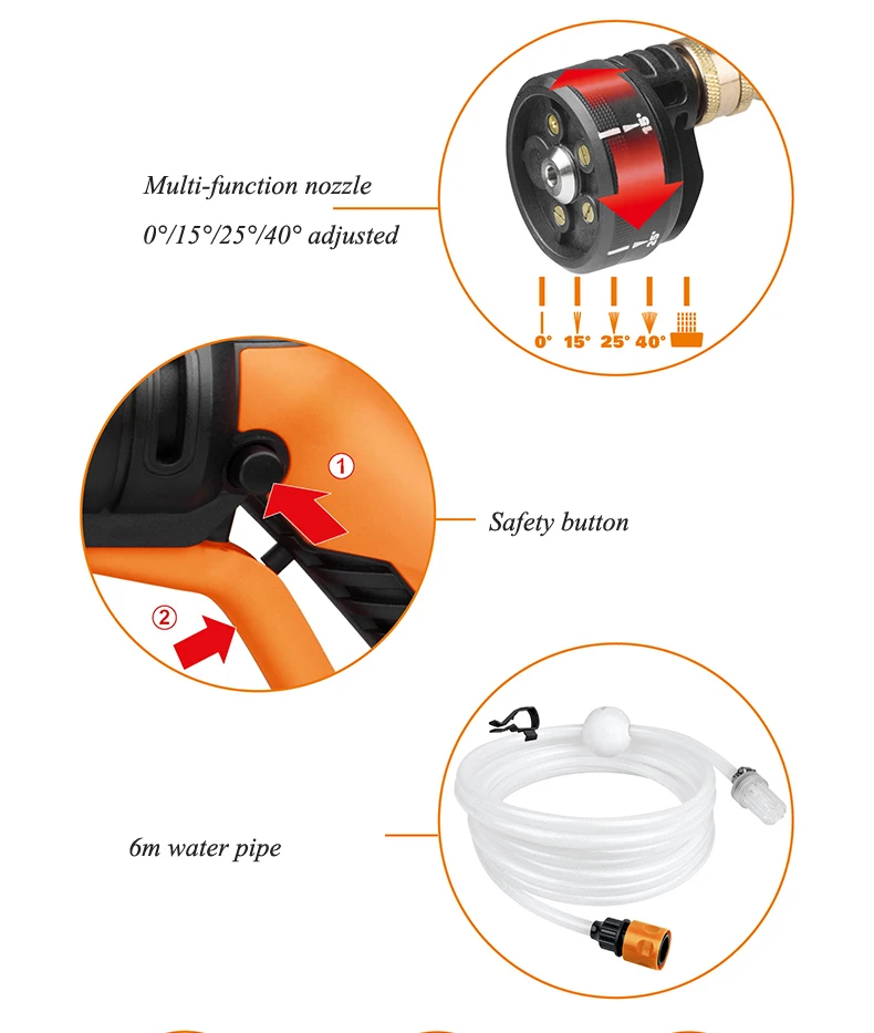 Беспроводной автомат для мойки высокого давления домашняя зарядка водяной