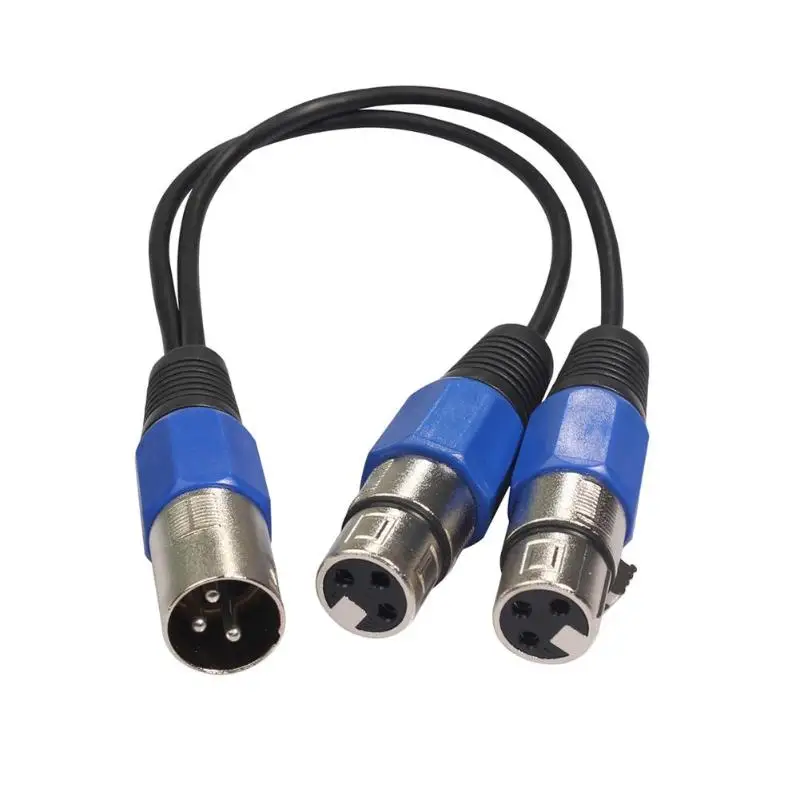 3 контактный разъем XLR для разъема Dual 2 гнездовой Y сплиттер микрофон DJ аудио