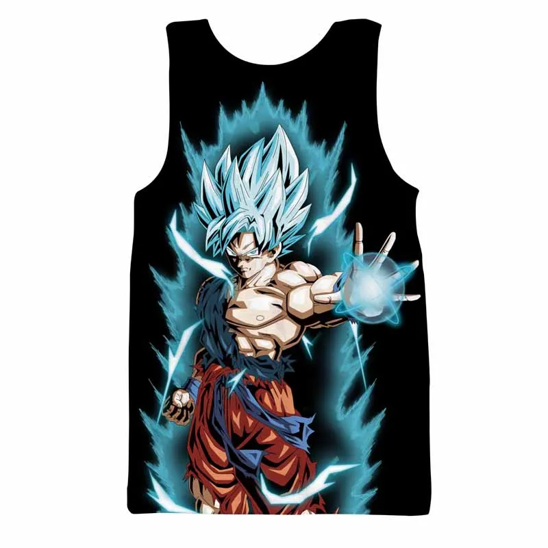 Dragon Ball Z Мужские Лето Топы Супер Saiyan Goku черный Розе Вегета vegetto Буу shenron Бодибилдинг жилет фитнес Джерси