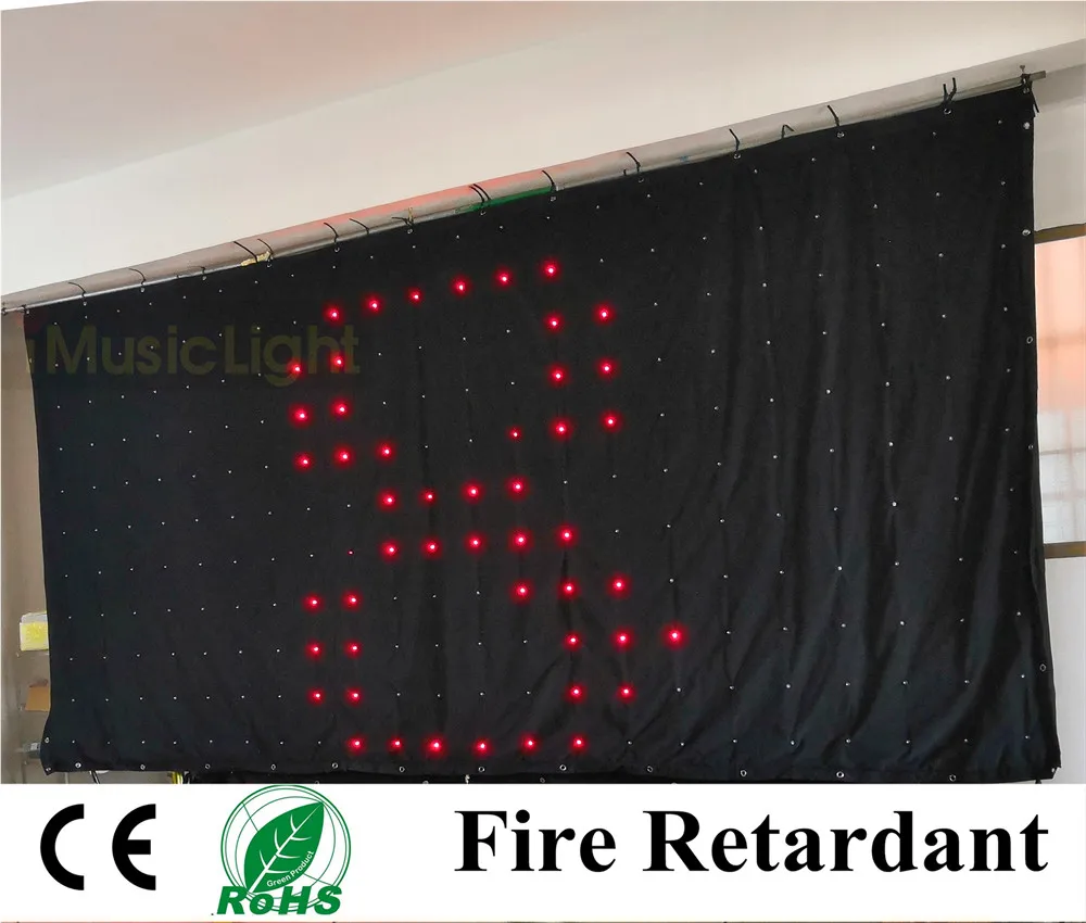 2 шт. P18 м x 4 Светодиодная ткань DMX светодиодная световая занавеска RGB сценическая
