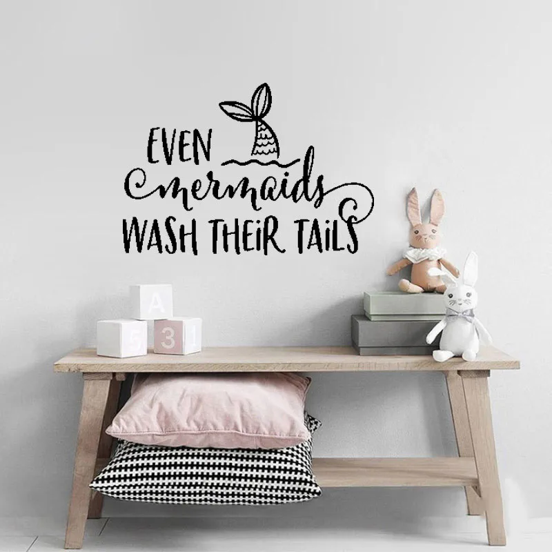 Красивые украшения для дома даже русалки моют их хвосты постер росписи девочек