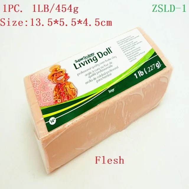 Flesh1 1 шт. 1LB/454 г 0.5LB/227 г Sculpey живая кукла глиняная Детская кукла специальный цвет кожи Premo Профессиональная мягкая Керамическая скульптура - Цвет: Flesh1