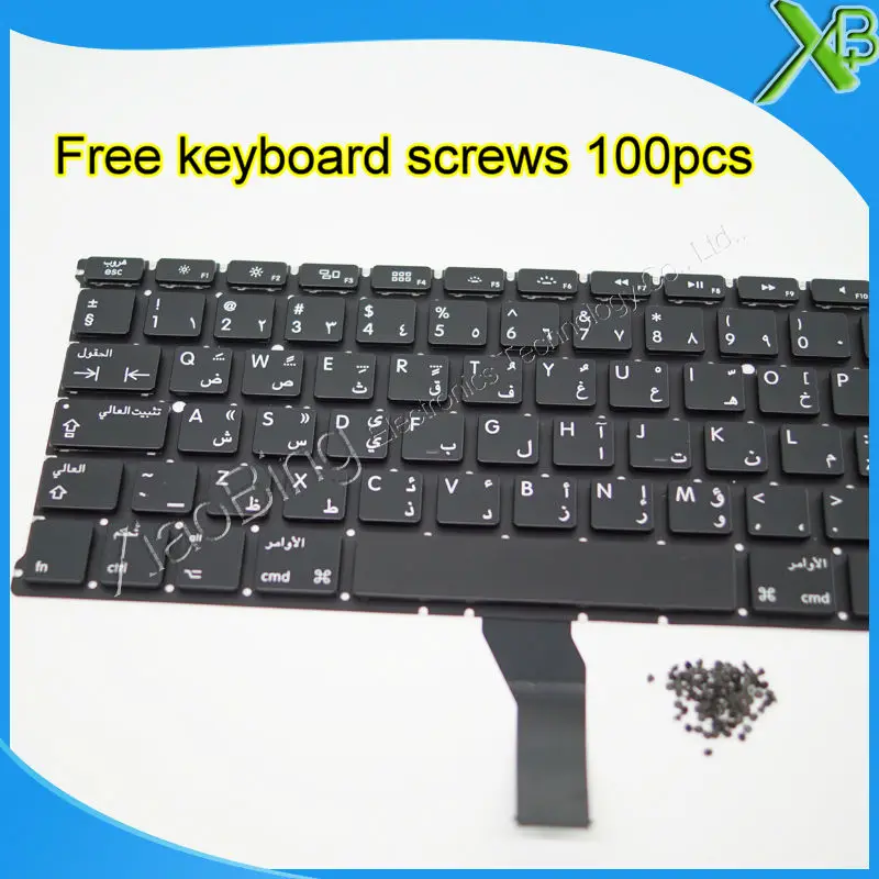 5 шт. абсолютно новая арабская клавиатура + 100 винтов клавиатуры для MacBook Air 13 3