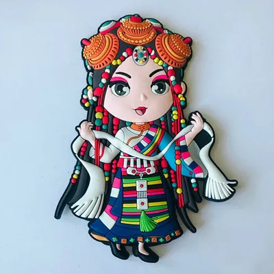 China Minorities Fridge Magnet Sticker Naxi Yunnan Lijiang Travel Souvenir | Дом и сад