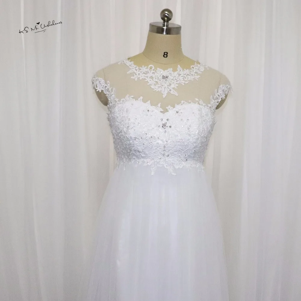 Свадебные платья для беременных женщин кружевное свадебное платье с завышенной