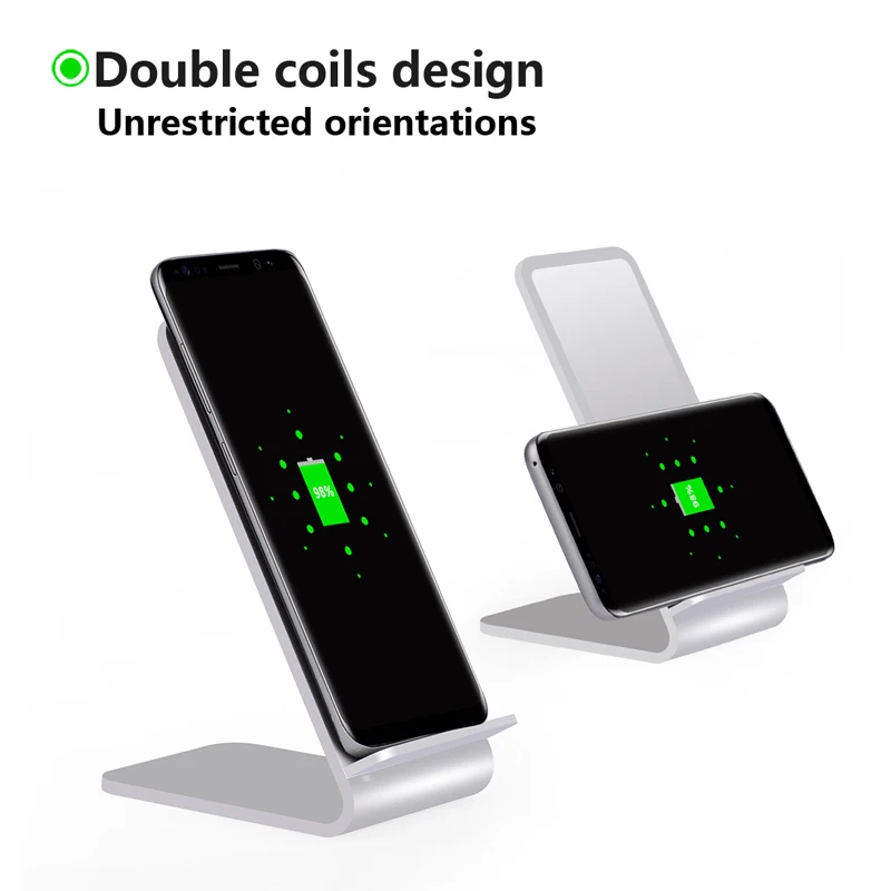 USLION QI Беспроводной Зарядное устройство для iPhone X 8 для Samsung S8 Plus Note 8 S7 S6 Edge быстрая Беспроводной зарядная док-станция для док-станции